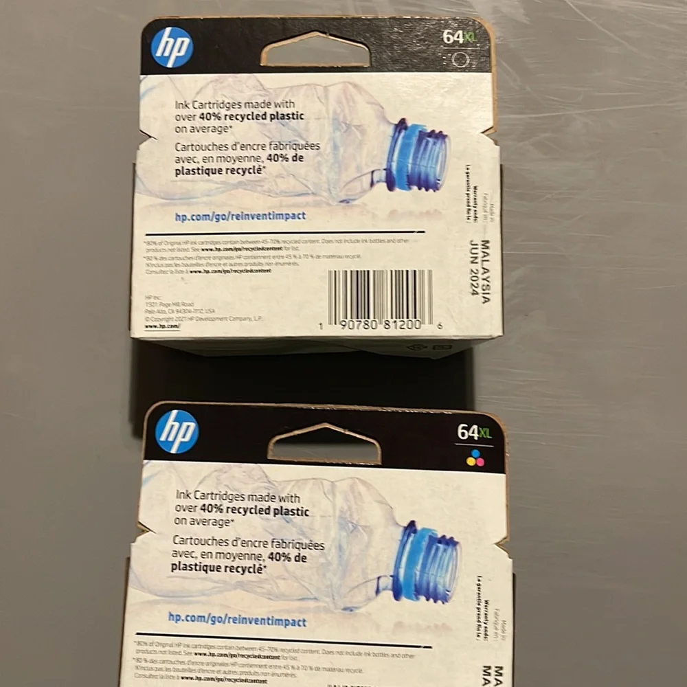 HP 64 XL Black/ 64 XL Tri-color new